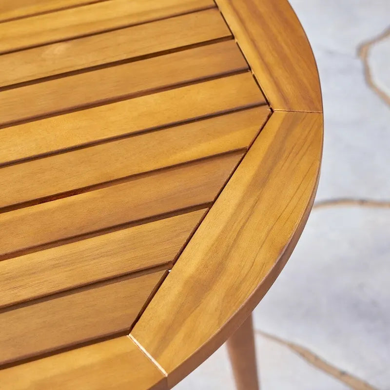 Ensemble bistro d'extérieur Bruna 3 pièces en bois et osier par Christopher Knight Home