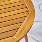 Ensemble bistro d'extérieur Bruna 3 pièces en bois et osier par Christopher Knight Home