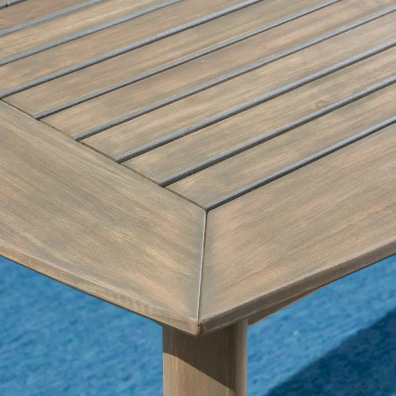 Ensemble de salle à manger rectangulaire en bois 7 pièces Talbot Outdoor avec coussins par Christopher Knight Home