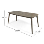 Ensemble de salle à manger rectangulaire en bois 7 pièces Talbot Outdoor avec coussins par Christopher Knight Home