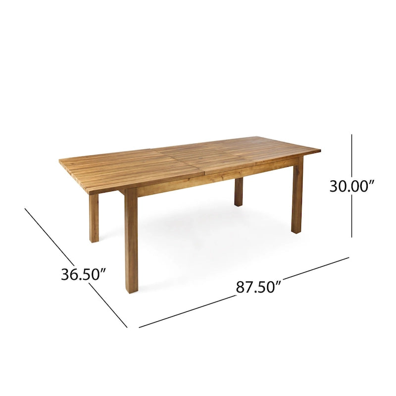 Ensemble de salle à manger rectangulaire extensible en osier et bois Lambert de Christopher Knight Home