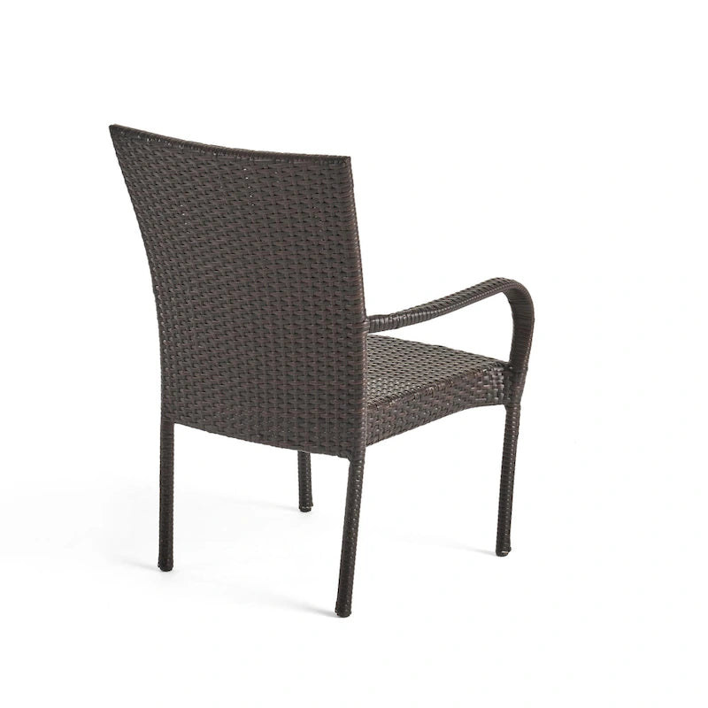 Ensemble de salle à manger rectangulaire extensible en osier et bois Lambert de Christopher Knight Home