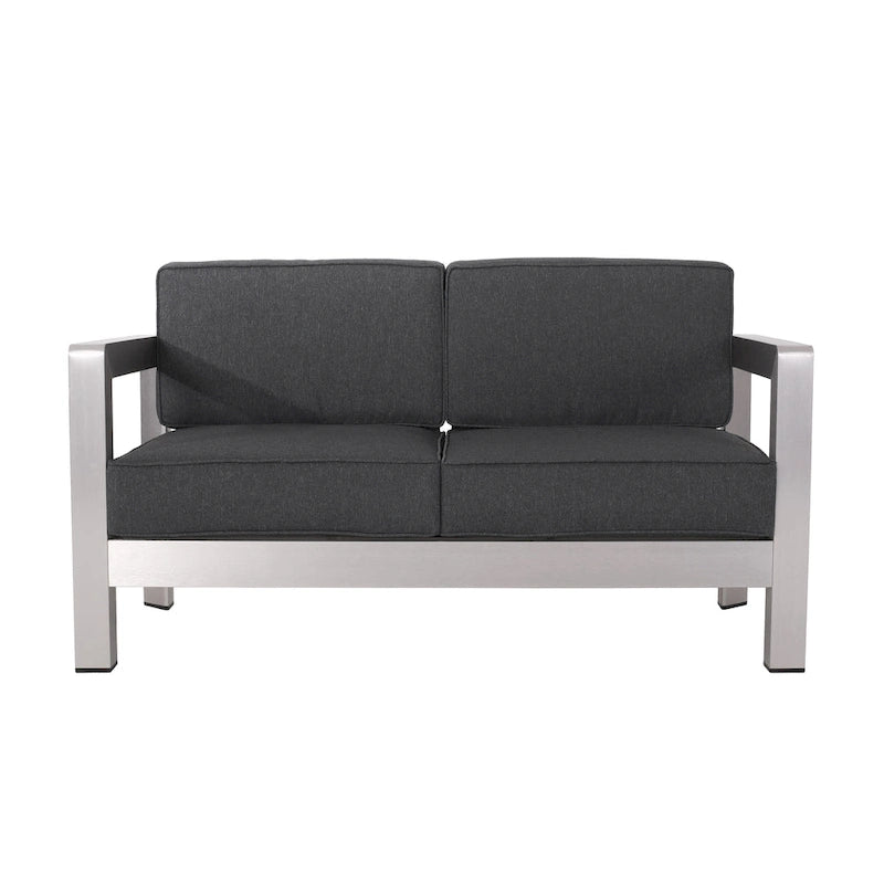 Canapé deux places et table basse Aviara en aluminium de Christopher Knight Home