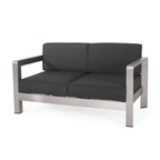 Canapé deux places et table basse Aviara en aluminium de Christopher Knight Home