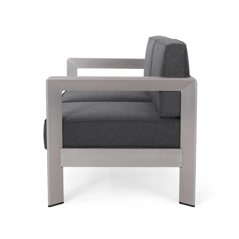 Canapé deux places et table basse Aviara en aluminium de Christopher Knight Home