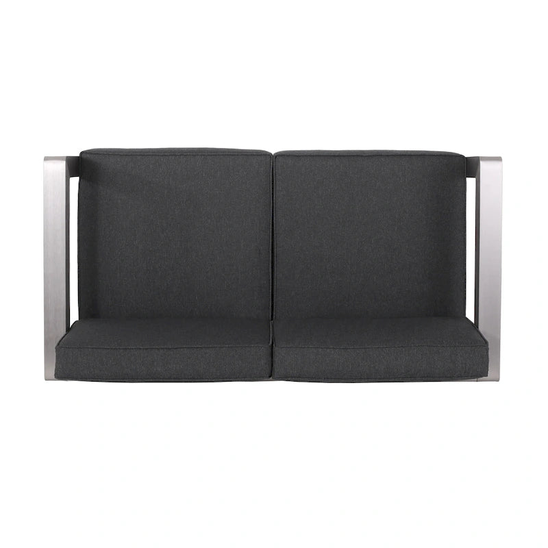 Canapé deux places et table basse Aviara en aluminium de Christopher Knight Home