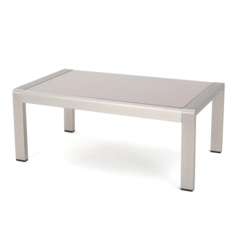 Canapé deux places et table basse Aviara en aluminium de Christopher Knight Home