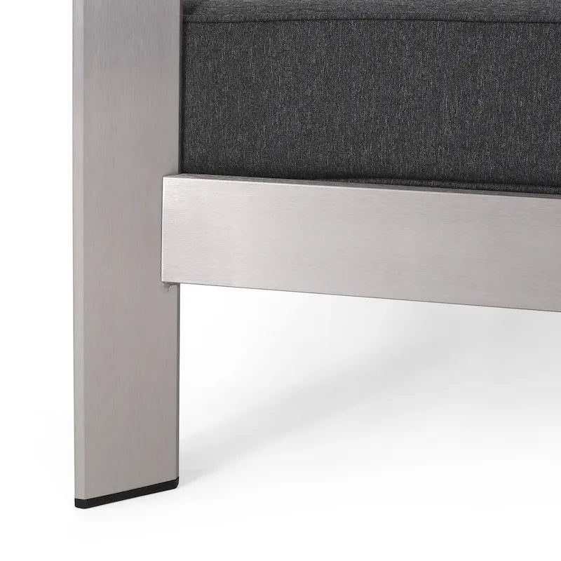 Canapé deux places et table basse Aviara en aluminium de Christopher Knight Home
