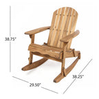 Ensemble de 5 chaises berçantes Adirondack Marrion Outdoor avec foyer extérieur par Christopher Knight Home