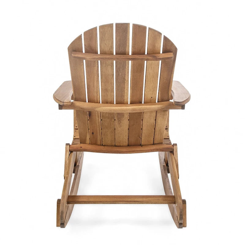 Ensemble de 5 chaises berçantes Adirondack Marrion Outdoor avec foyer extérieur par Christopher Knight Home