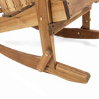 Ensemble de 5 chaises berçantes Adirondack Marrion Outdoor avec foyer extérieur par Christopher Knight Home