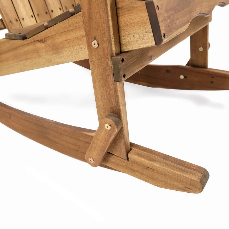 Ensemble de 5 chaises berçantes Adirondack Marrion Outdoor avec foyer extérieur par Christopher Knight Home
