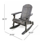 Ensemble de 5 chaises berçantes Adirondack Marrion Outdoor avec foyer extérieur par Christopher Knight Home