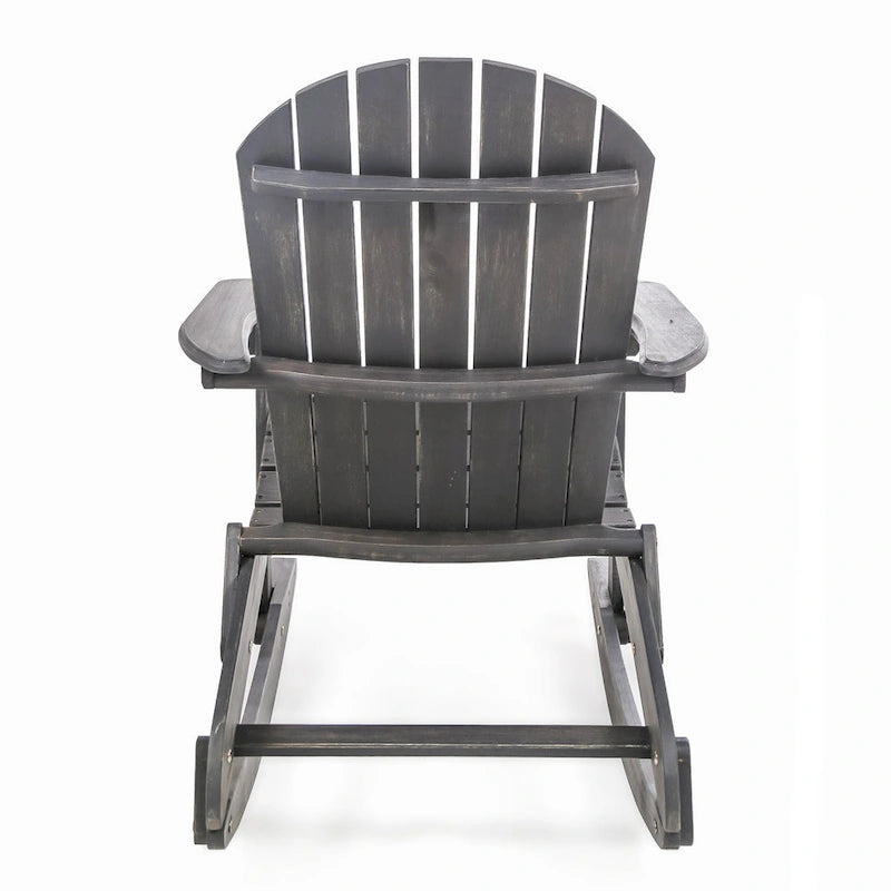 Ensemble de 5 chaises berçantes Adirondack Marrion Outdoor avec foyer extérieur par Christopher Knight Home