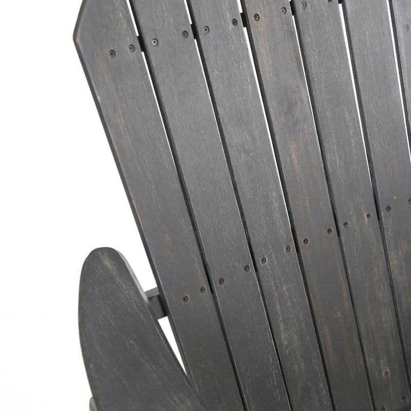 Ensemble de 5 chaises berçantes Adirondack Marrion Outdoor avec foyer extérieur par Christopher Knight Home