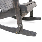 Ensemble de 5 chaises berçantes Adirondack Marrion Outdoor avec foyer extérieur par Christopher Knight Home
