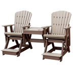 Fauteuil à bascule double hauteur de balcon OS Home and Office avec table basse, coloris Weatherwood et Tudor Brown - Non disponible