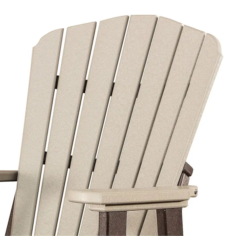 Fauteuil à bascule double hauteur de balcon OS Home and Office avec table basse, coloris Weatherwood et Tudor Brown - Non disponible