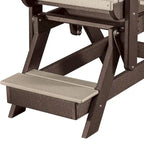 Fauteuil à bascule double hauteur de balcon OS Home and Office avec table basse, coloris Weatherwood et Tudor Brown - Non disponible