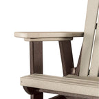 Fauteuil à bascule double hauteur de balcon OS Home and Office avec table basse, coloris Weatherwood et Tudor Brown - Non disponible
