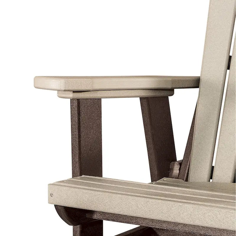 Fauteuil à bascule double hauteur de balcon OS Home and Office avec table basse, coloris Weatherwood et Tudor Brown - Non disponible