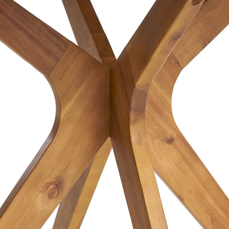 Ensemble de salle à manger d'extérieur Montserrat 5 pièces en bois et osier par Christopher Knight Home