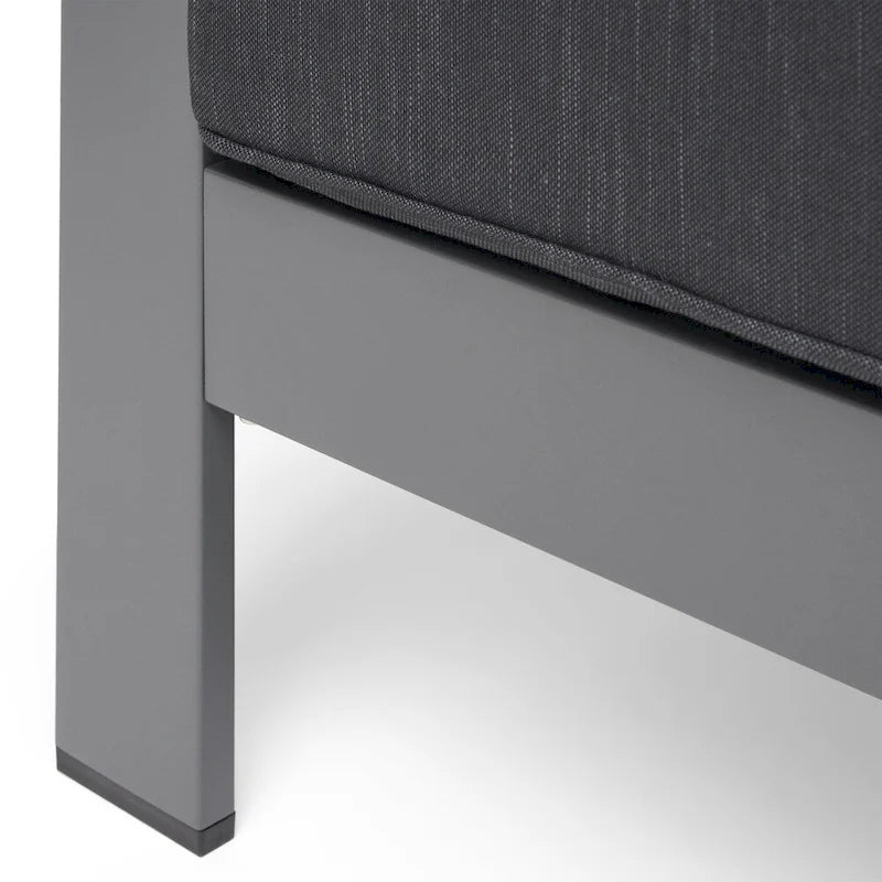 Ensemble de conversation extérieur 4 places en aluminium Cape Coral avec table d'appoint par Christopher Knight Home