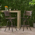 Tabouret de bar Sebastian en fonte d'aluminium (lot de 2) par Christopher Knight Home