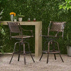 Tabouret de bar Sebastian en fonte d'aluminium (lot de 2) par Christopher Knight Home