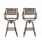 Tabouret de bar Sebastian en fonte d'aluminium (lot de 2) par Christopher Knight Home