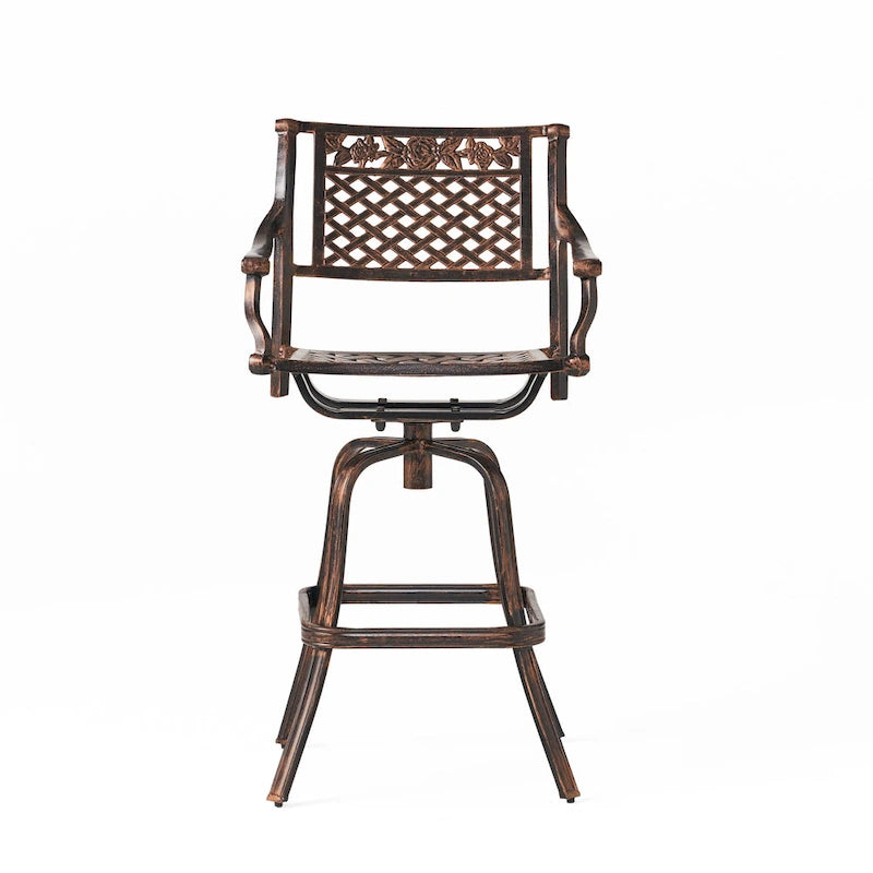 Tabouret de bar Sebastian en fonte d'aluminium (lot de 2) par Christopher Knight Home