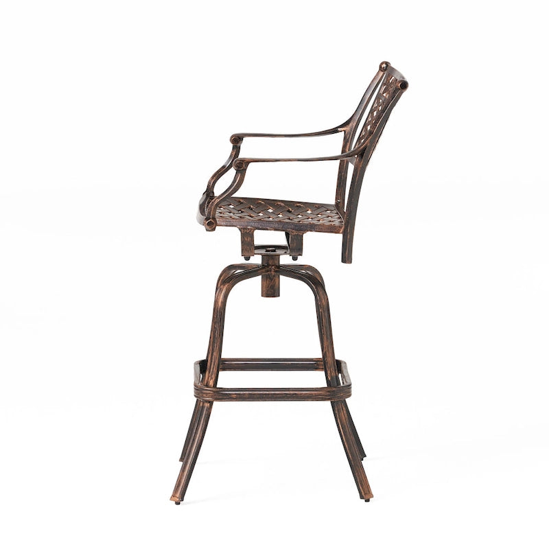 Tabouret de bar Sebastian en fonte d'aluminium (lot de 2) par Christopher Knight Home
