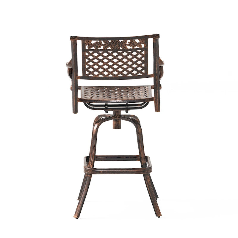 Tabouret de bar Sebastian en fonte d'aluminium (lot de 2) par Christopher Knight Home