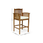 Tabourets de bar d'extérieur Casa en bois d'acacia de 117 cm (ensemble de 4) par Christopher Knight Home