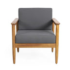 Fauteuil club d'extérieur Magnolia en bois d'acacia avec coussins, par Christopher Knight Home
