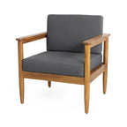 Fauteuil club d'extérieur Magnolia en bois d'acacia avec coussins, par Christopher Knight Home