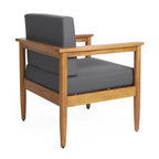 Fauteuil club d'extérieur Magnolia en bois d'acacia avec coussins, par Christopher Knight Home