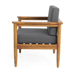 Fauteuil club d'extérieur Magnolia en bois d'acacia avec coussins, par Christopher Knight Home