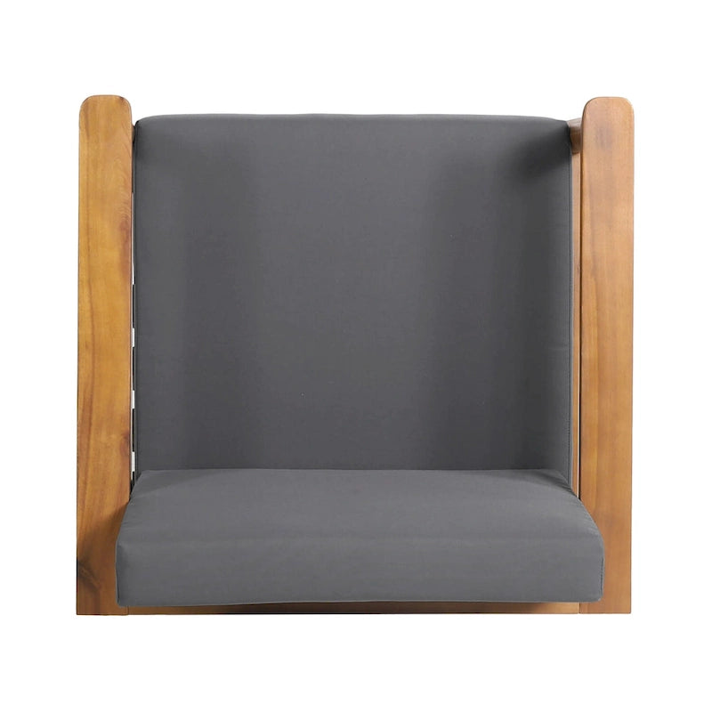 Fauteuil club d'extérieur Magnolia en bois d'acacia avec coussins, par Christopher Knight Home