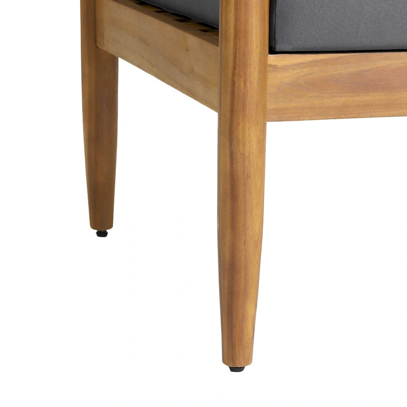 Fauteuil club d'extérieur Magnolia en bois d'acacia avec coussins, par Christopher Knight Home