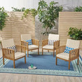 Fauteuils club d'extérieur Casa Acacia en bois d'acacia (ensemble de 4) par Christopher Knight Home