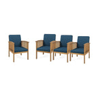 Fauteuils club d'extérieur Casa Acacia en bois d'acacia (ensemble de 4) par Christopher Knight Home