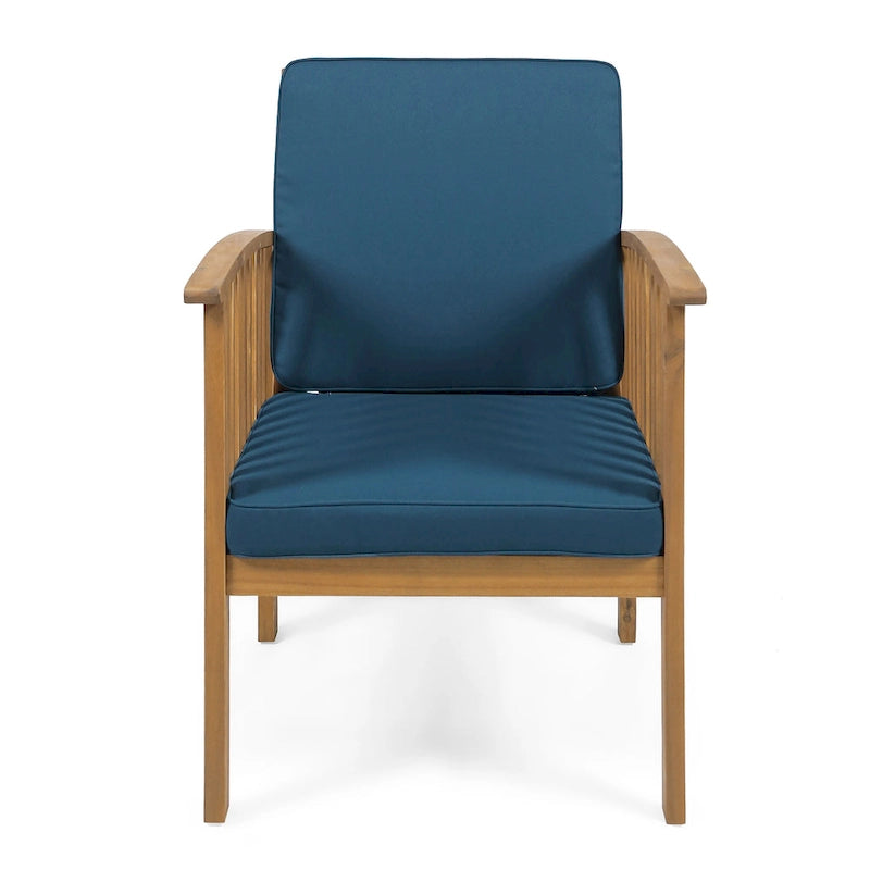 Fauteuils club d'extérieur Casa Acacia en bois d'acacia (ensemble de 4) par Christopher Knight Home