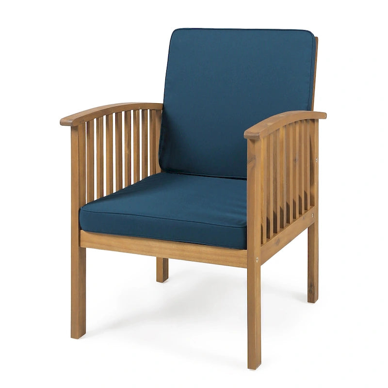 Fauteuils club d'extérieur Casa Acacia en bois d'acacia (ensemble de 4) par Christopher Knight Home