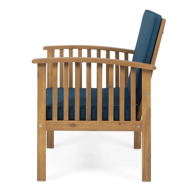 Fauteuils club d'extérieur Casa Acacia en bois d'acacia (ensemble de 4) par Christopher Knight Home
