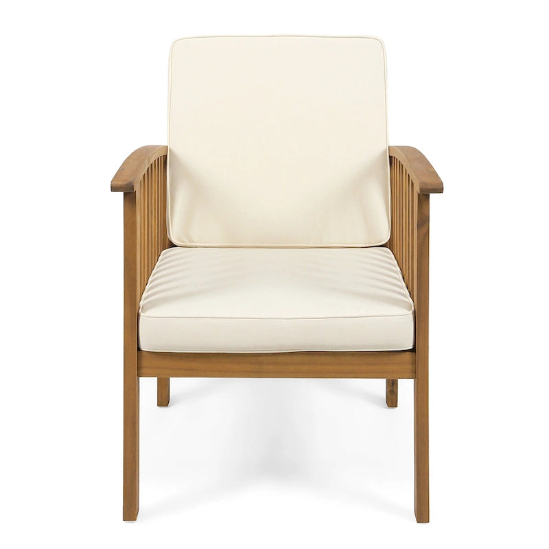 Fauteuils club d'extérieur Casa Acacia en bois d'acacia (ensemble de 4) par Christopher Knight Home