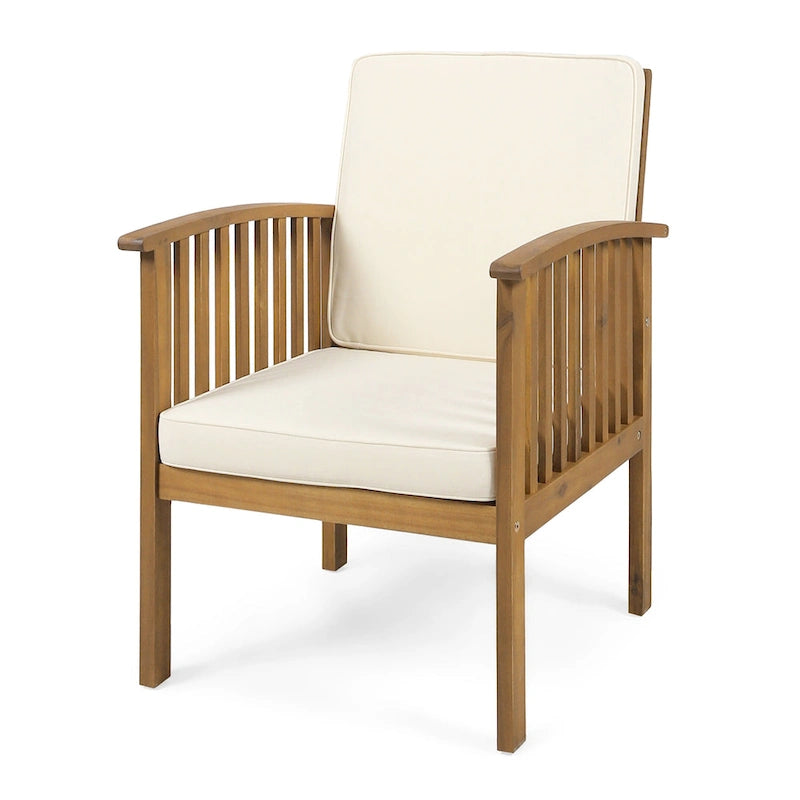 Fauteuils club d'extérieur Casa Acacia en bois d'acacia (ensemble de 4) par Christopher Knight Home