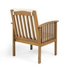 Fauteuils club d'extérieur Casa Acacia en bois d'acacia (ensemble de 4) par Christopher Knight Home