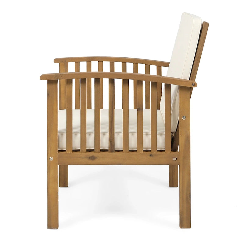 Fauteuils club d'extérieur Casa Acacia en bois d'acacia (ensemble de 4) par Christopher Knight Home