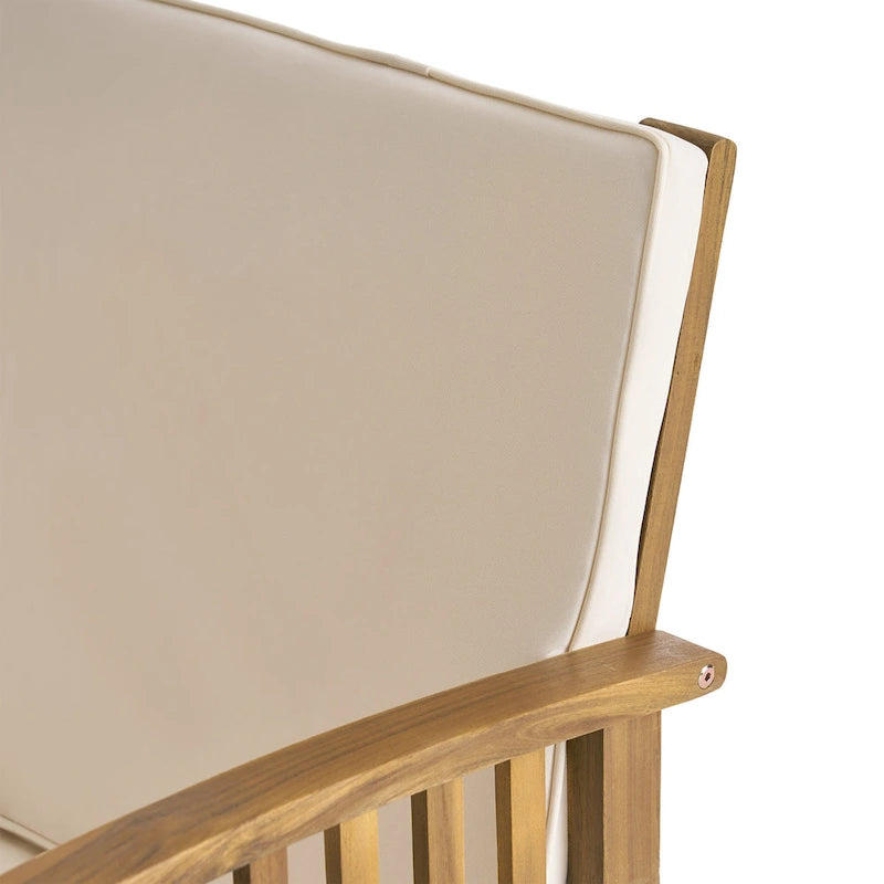 Fauteuils club d'extérieur Casa Acacia en bois d'acacia (ensemble de 4) par Christopher Knight Home